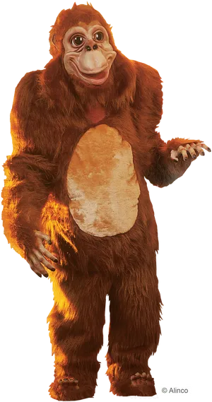 Orangutan Costume Standing Pose PNG image