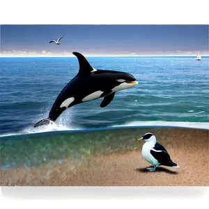 Orca And Seagulls PNG 37 PNG