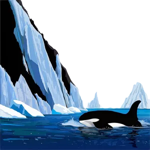 Orca Near Iceberg PNG 79 PNG