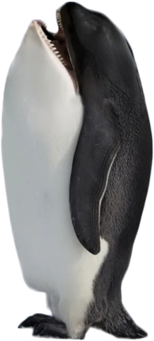 Orca Standing On Tail