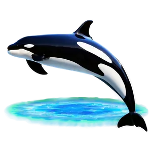 Orca With Aurora PNG Jih PNG