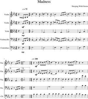 Orchestral Score Madness Sleeping With Sirens PNG