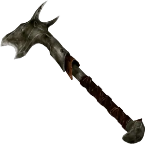 Orcish War Axe Fantasy Weapon PNG