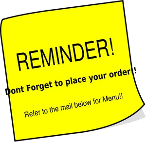 Order Reminder Note Image PNG image