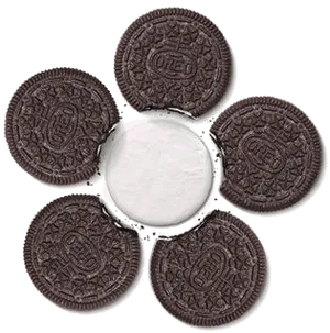 Oreo Cookies Circle Arrangement PNG image