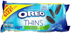 Oreo_ Thins_ Mint_ Family_ Size_ Package PNG image