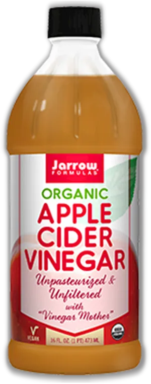 Organic Apple Cider Vinegar Bottle PNG