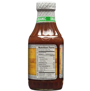 Organic B B Q Sauce Bottle PNG