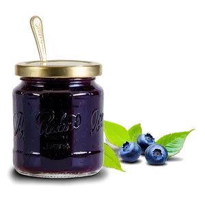 Organic Blueberry Jam Jar Png Lot PNG image