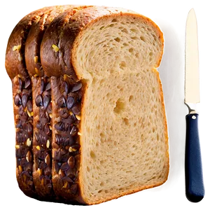 Organic Bread Slice PNG 06132024