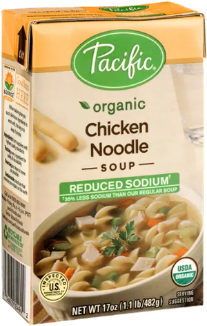 Organic Chicken Noodle Soup Low Sodium Packaging