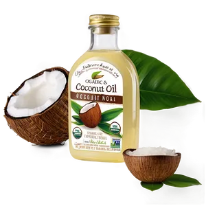 Organic Coconut Oil Bottle Png 15 PNG image