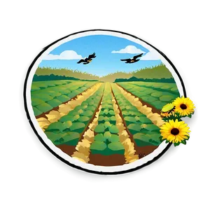 Organic Farm Field PNG 05242024