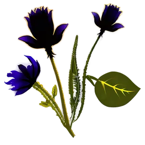 Organic Flower Silhouette Png Lgt PNG image