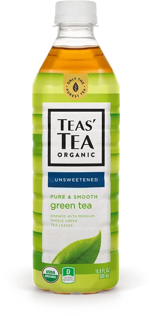 Organic Green Tea Bottle PNG