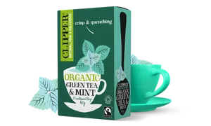 Organic Green Tea Mint Packaging PNG image