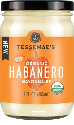 Organic Habanero Mayonnaise Jar PNG