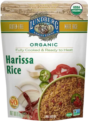 Organic Harissa Rice Package PNG image