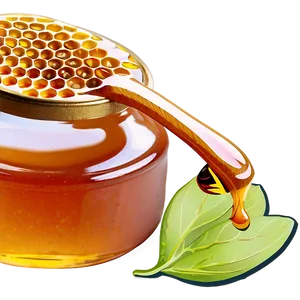 Organic Honey Jar Png 05242024 PNG image