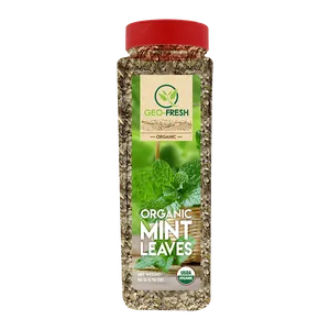 Organic Mint Leaves Spice Jar PNG image