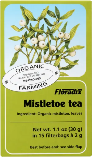 Organic Mistletoe Tea Package PNG