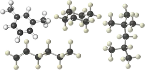 Organic Molecules3 D Representation PNG image