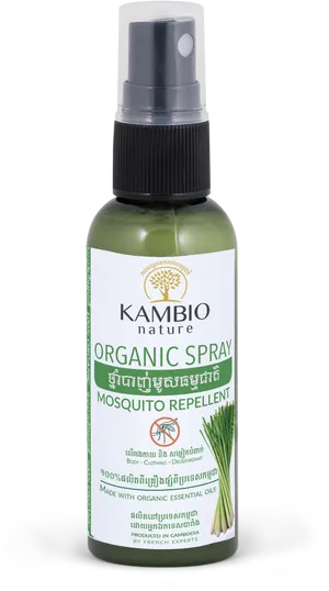Organic Mosquito Repellent Spray Bottle PNG image