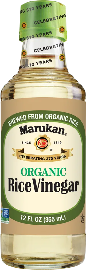 Organic Rice Vinegar Bottle Marukan PNG image