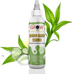 Organic Scalp Serum Long Thick Hair Growth PNG