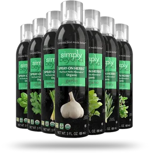 Organic Spray On Herbs Collection PNG image