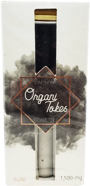 Organitokes Hemp Cigarette Packaging PNG image