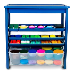 Organized Art Supplies Cabinet PNG 19