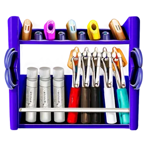 Organized Art Supplies Cabinet PNG 99
