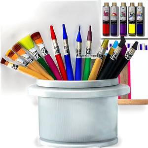Organized Art Supplies Cabinet PNG Tfu29