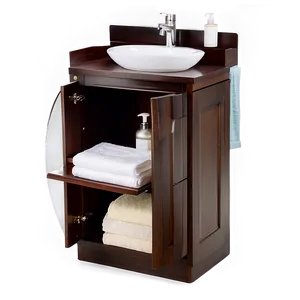 Organized Bathroom Vanity Cabinet Png 06212024 PNG image