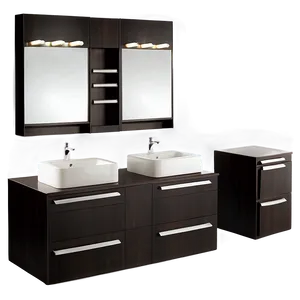 Organized Bathroom Vanity Cabinet Png 06212024 PNG image