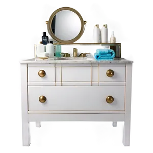 Organized Bathroom Vanity Cabinet Png 06212024 PNG image