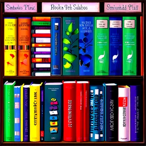 Organized Books On Shelf Png 22 PNG image