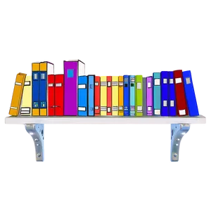 Organized Books On Shelf Png Agq PNG image