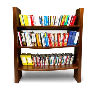 Organized Bookshelf Display Png 50 PNG image