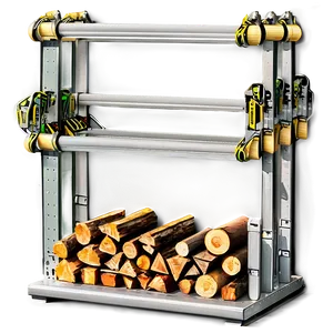 Organized Firewood Storage Rack PNG Hpg PNG