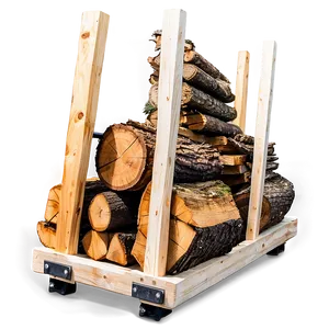 Organized Firewood Storage Rack PNG Vfb52 PNG