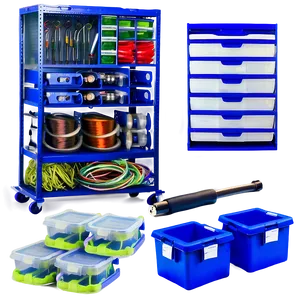 Organized Fishing Gear Garage PNG 7
