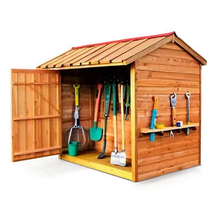 Organized Garden Tools Shed Png 14 PNG image