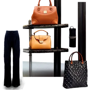 Organized Handbag Shelf PNG 14