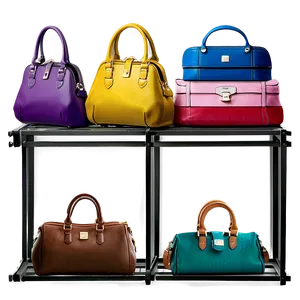 Organized Handbag Shelf PNG Myw PNG