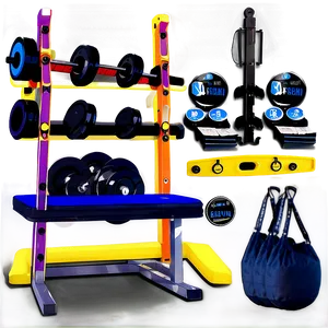 Organized Home Gym Equipment PNG Ogq78 PNG