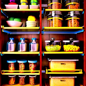 Organized Kitchen Pantry Png 6 PNG image