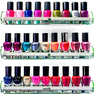Organized Nail Polish Display PNG 06212024 PNG