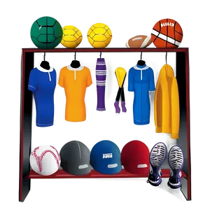 Organized Sports Equipment Closet PNG Idv37 PNG